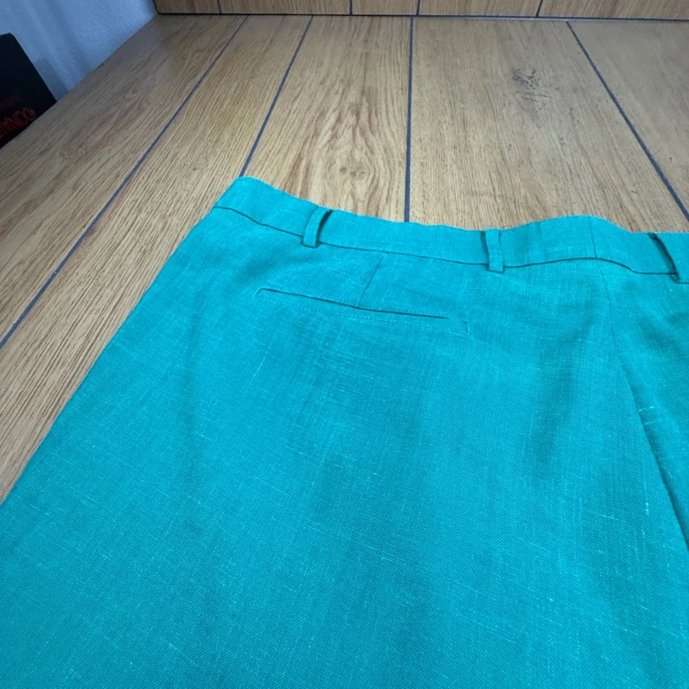 Vintage Islander Linen Bermuda Shorts Green Pleated Mens 44 English Sports Shop